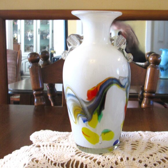 Vintage Art glass "Snowflake" series by Dalian Glass Co. circa 1960s - Picture 6 of 6